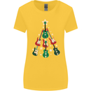 Funny Christmas Guitar Tree Rock Music Womens Wider Cut T-Shirt Yellow