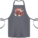 Funny Christmas Highland Cow Santa Hat Cotton Apron 100% Organic Steel