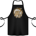Funny Christmas Horse Equestrian Santa Cotton Apron 100% Organic Black