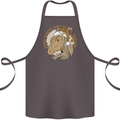 Funny Christmas Horse Equestrian Santa Cotton Apron 100% Organic Dark Grey