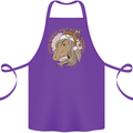 Funny Christmas Horse Equestrian Santa Cotton Apron 100% Organic Purple