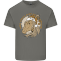 Funny Christmas Horse Equestrian Santa Kids T-Shirt Childrens Charcoal