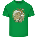 Funny Christmas Horse Equestrian Santa Kids T-Shirt Childrens Irish Green