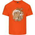 Funny Christmas Horse Equestrian Santa Kids T-Shirt Childrens Orange