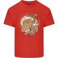 Funny Christmas Horse Equestrian Santa Kids T-Shirt Childrens Red