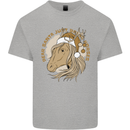 Funny Christmas Horse Equestrian Santa Kids T-Shirt Childrens Sports Grey