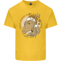 Funny Christmas Horse Equestrian Santa Kids T-Shirt Childrens Yellow