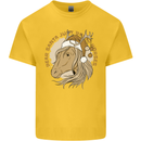 Funny Christmas Horse Equestrian Santa Kids T-Shirt Childrens Yellow