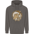 Funny Christmas Horse Equestrian Santa Mens 80% Cotton Hoodie Charcoal