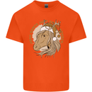 Funny Christmas Horse Equestrian Santa Mens Cotton T-Shirt Tee Top Orange