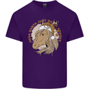 Funny Christmas Horse Equestrian Santa Mens Cotton T-Shirt Tee Top Purple