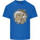 Funny Christmas Horse Equestrian Santa Mens Cotton T-Shirt Tee Top Royal Blue