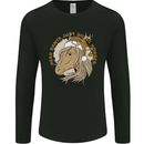 Funny Christmas Horse Equestrian Santa Mens Long Sleeve T-Shirt Black