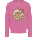 Funny Christmas Horse Equestrian Santa Mens Sweatshirt Jumper Azalea