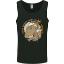 Funny Christmas Horse Equestrian Santa Mens Vest Tank Top Black