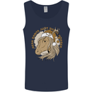 Funny Christmas Horse Equestrian Santa Mens Vest Tank Top Navy Blue