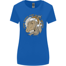 Funny Christmas Horse Equestrian Santa Womens Wider Cut T-Shirt Royal Blue