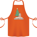 Funny Christmas Santa Bunny Cotton Apron 100% Organic Orange