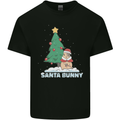 Funny Christmas Santa Bunny Kids T-Shirt Childrens Black