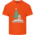 Funny Christmas Santa Bunny Kids T-Shirt Childrens Orange