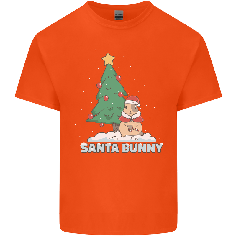 Funny Christmas Santa Bunny Kids T-Shirt Childrens Orange