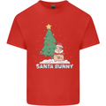 Funny Christmas Santa Bunny Kids T-Shirt Childrens Red