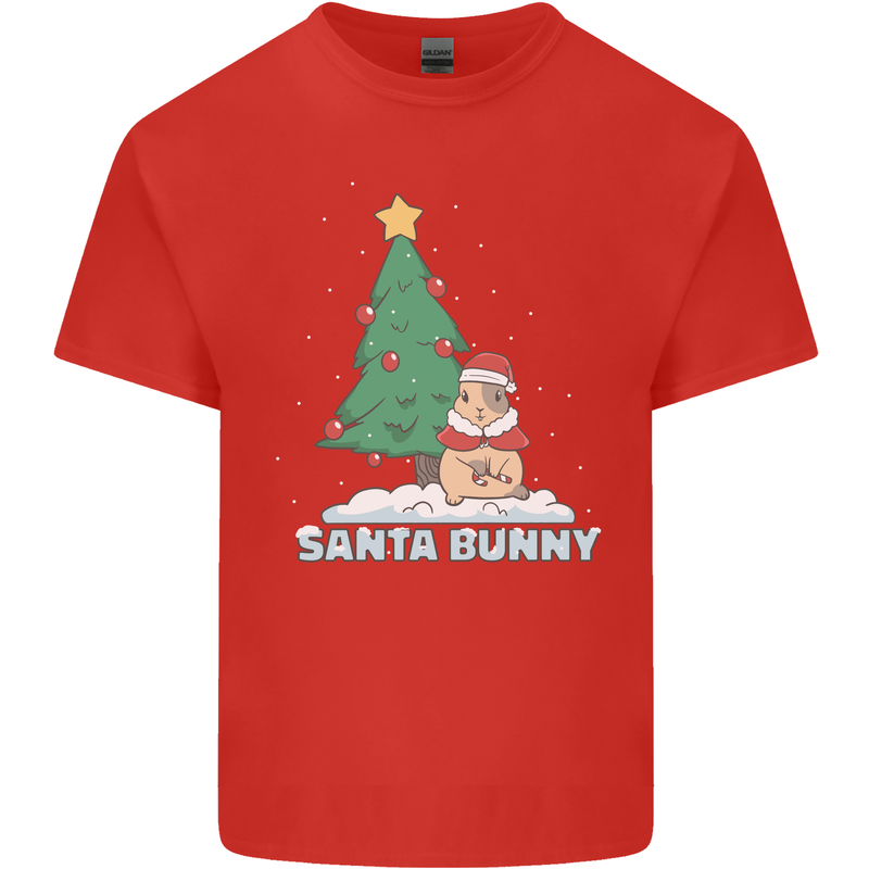 Funny Christmas Santa Bunny Kids T-Shirt Childrens Red