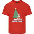 Funny Christmas Santa Bunny Mens Cotton T-Shirt Tee Top Red