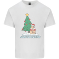 Funny Christmas Santa Bunny Mens Cotton T-Shirt Tee Top White