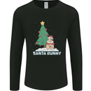 Funny Christmas Santa Bunny Mens Long Sleeve T-Shirt Black