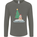 Funny Christmas Santa Bunny Mens Long Sleeve T-Shirt Charcoal