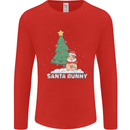 Funny Christmas Santa Bunny Mens Long Sleeve T-Shirt Red