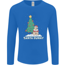 Funny Christmas Santa Bunny Mens Long Sleeve T-Shirt Royal Blue
