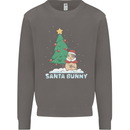 Funny Christmas Santa Bunny Mens Sweatshirt Jumper Charcoal