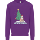 Funny Christmas Santa Bunny Mens Sweatshirt Jumper Purple