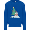 Funny Christmas Santa Bunny Mens Sweatshirt Jumper Royal Blue
