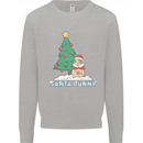 Funny Christmas Santa Bunny Mens Sweatshirt Jumper Sports Grey