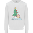 Funny Christmas Santa Bunny Mens Sweatshirt Jumper White