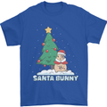 Funny Christmas Santa Bunny Mens T-Shirt Cotton Gildan Royal Blue