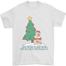 Funny Christmas Santa Bunny Mens T-Shirt Cotton Gildan White