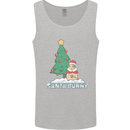 Funny Christmas Santa Bunny Mens Vest Tank Top Sports Grey