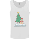 Funny Christmas Santa Bunny Mens Vest Tank Top White
