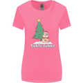 Funny Christmas Santa Bunny Womens Wider Cut T-Shirt Azalea