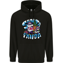 Funny Christmas Santa Panda Childrens Kids Hoodie Black