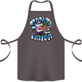 Funny Christmas Santa Panda Cotton Apron 100% Organic Dark Grey