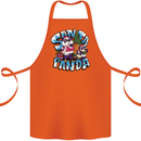 Funny Christmas Santa Panda Cotton Apron 100% Organic Orange
