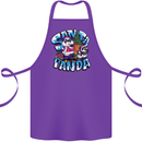 Funny Christmas Santa Panda Cotton Apron 100% Organic Purple
