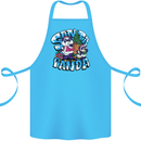 Funny Christmas Santa Panda Cotton Apron 100% Organic Turquoise