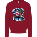 Funny Christmas Santa Panda Kids Sweatshirt Jumper Red