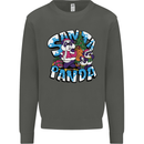 Funny Christmas Santa Panda Kids Sweatshirt Jumper Storm Grey